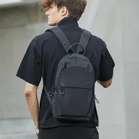 Small Men's Backpacks Sports Outdoor Man School Bag Fashion Oxford Cloth Mini Travel Shoulder Bags for Male 2023 Black Rucksack 1