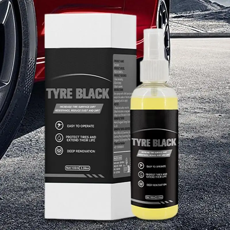 Automotive Tire Care 100ml Automotive Wheel Cleaner Tire Shine Cleaner Wheel Spray For Long-Lasting