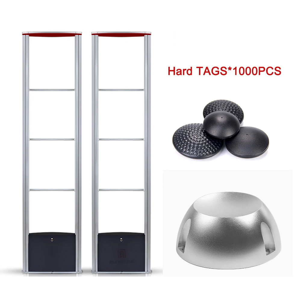 

8.2MHz Retail Shop Security Alarm Gate RF Antenna Anti Theft EAS System with 1000pcs Hard Tags for Garment