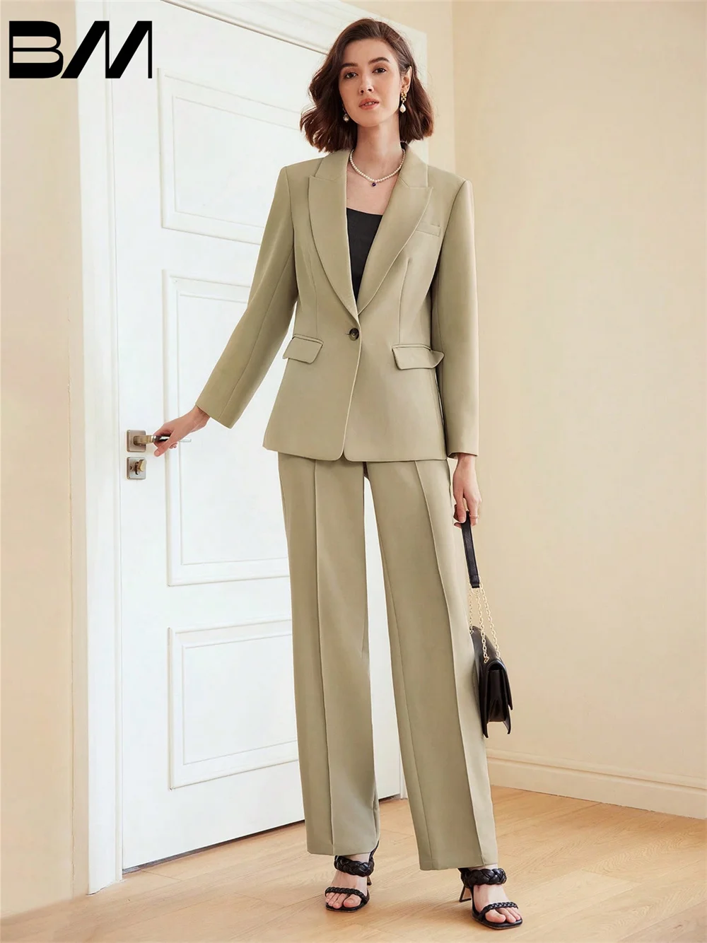 

Charming Khaki Women's Suit Suit Blazer Classic 2 Piece Designer Wedding Tuxedo Special Occasion Prom Dress Formal Office Jacket