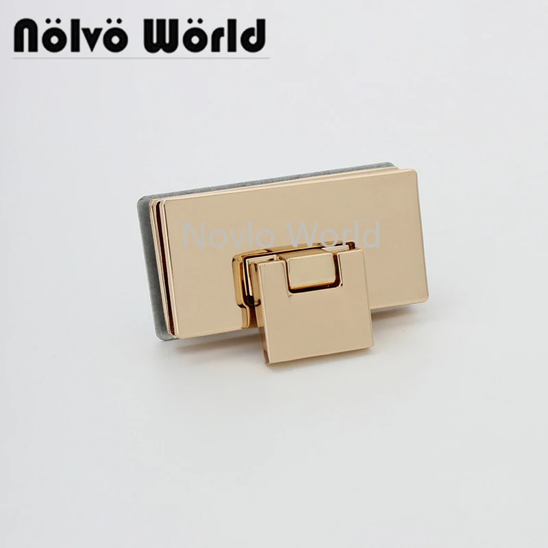 Nolvo World 52*27mm Clasp Lock High Quality Decorative Metal Twist Locks for DIY Women Bags Handbag Purses Hardware Accessories