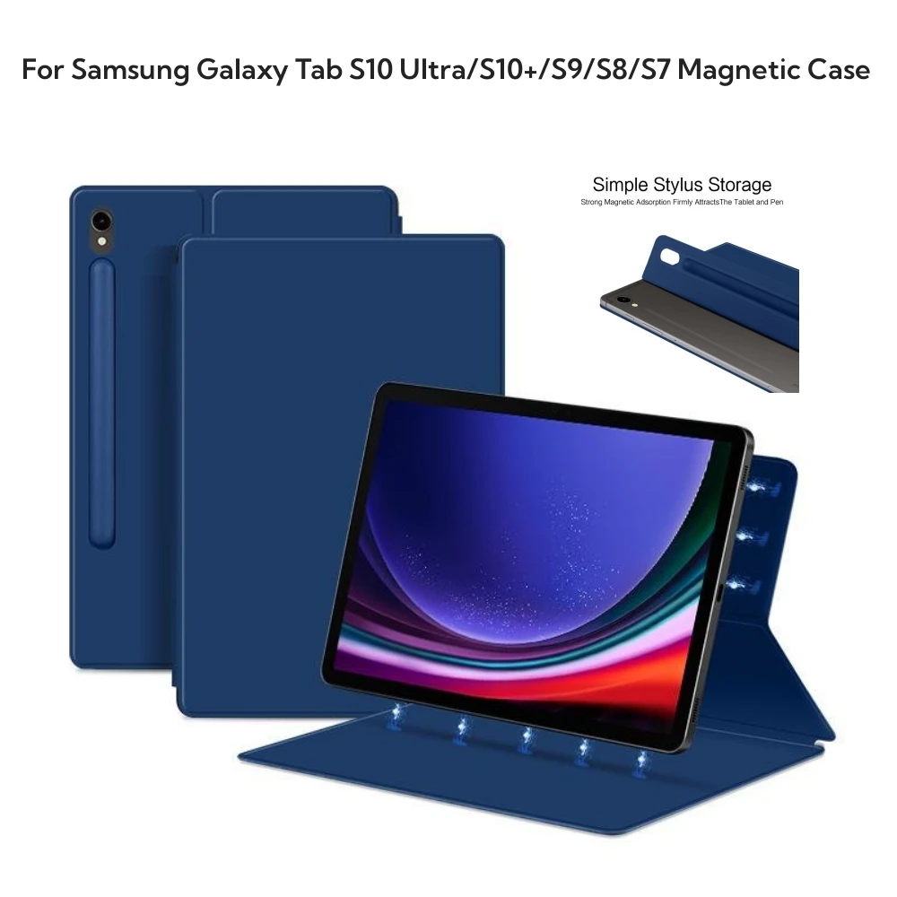 Premium Magnetic PU Folding Stand Tablet Case - Sleek and Versatile Cover