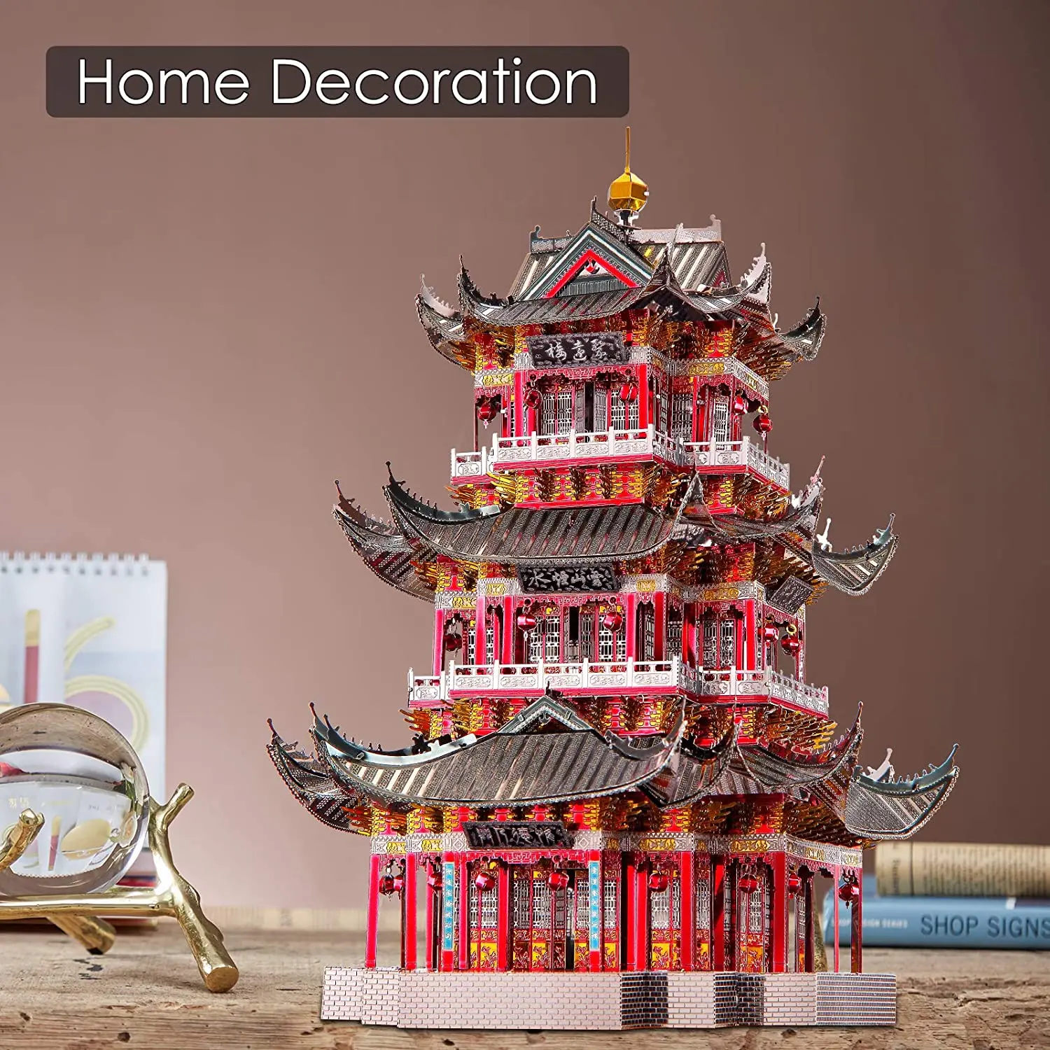 Piececool 3D Metal Puzzles, The Pawn Shop Chinese Traditional Architecture  Building Models Kit to Build for Adults Brain Teaser Puzzle Toys Gift Home