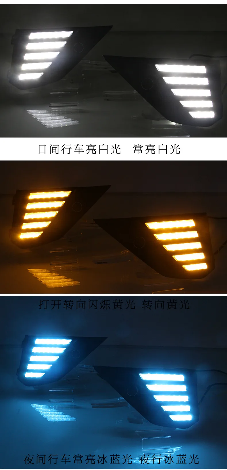 For BESTUNE T77 2018 2019 Car Led Daytime Running Light Streamer Steering Front Bumper Fog Light Modified DRL 12V Daylights detail image 7