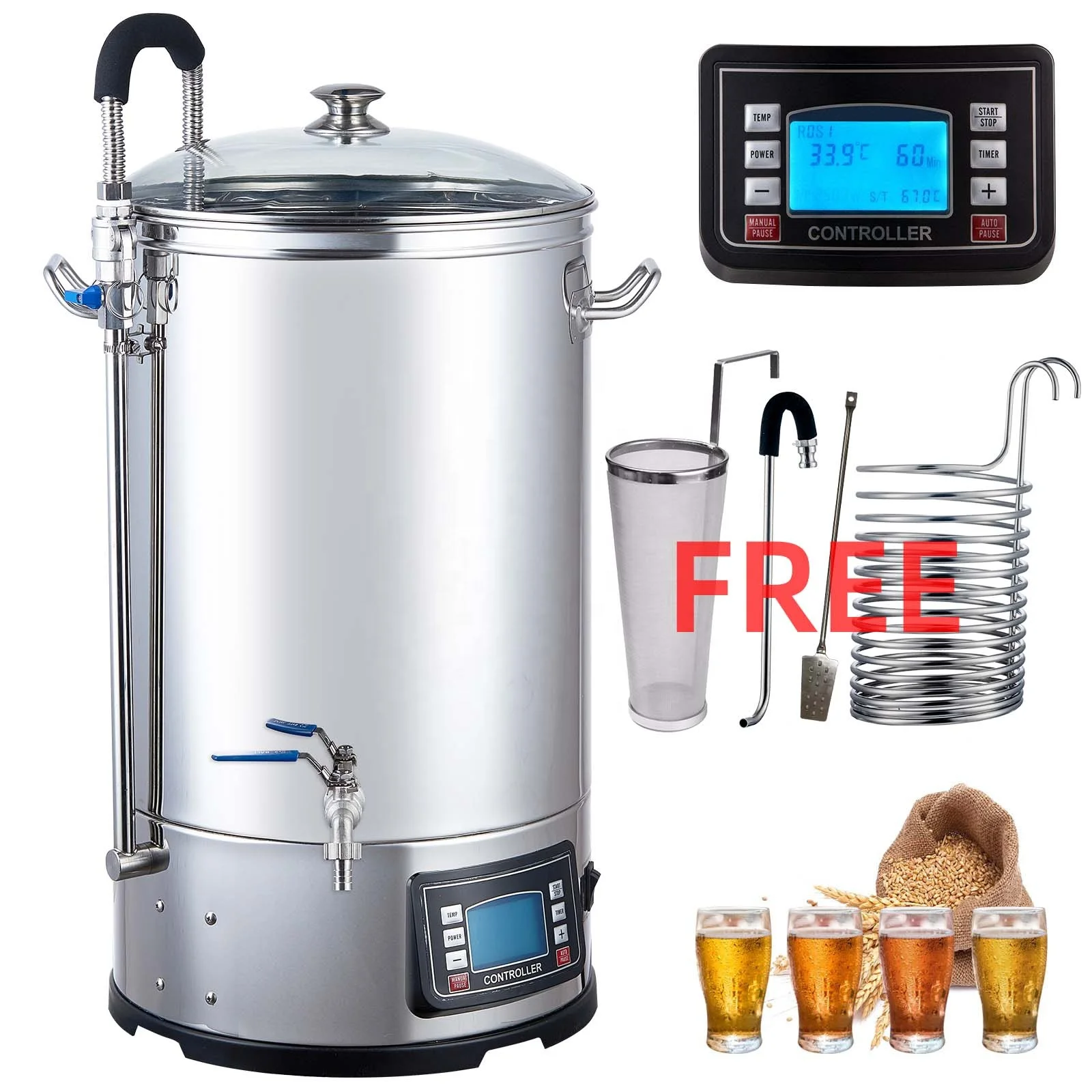 35 45 65 75L Homebrew Electric Brew System For Beer Home Brewery Equipment Beer Machine Beer Maker All In One Microbrewery