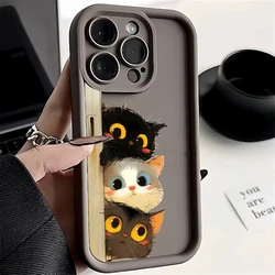 Whimsical Cartoon Cat Silicone Phone Case Cover - S23 Ultra (1)