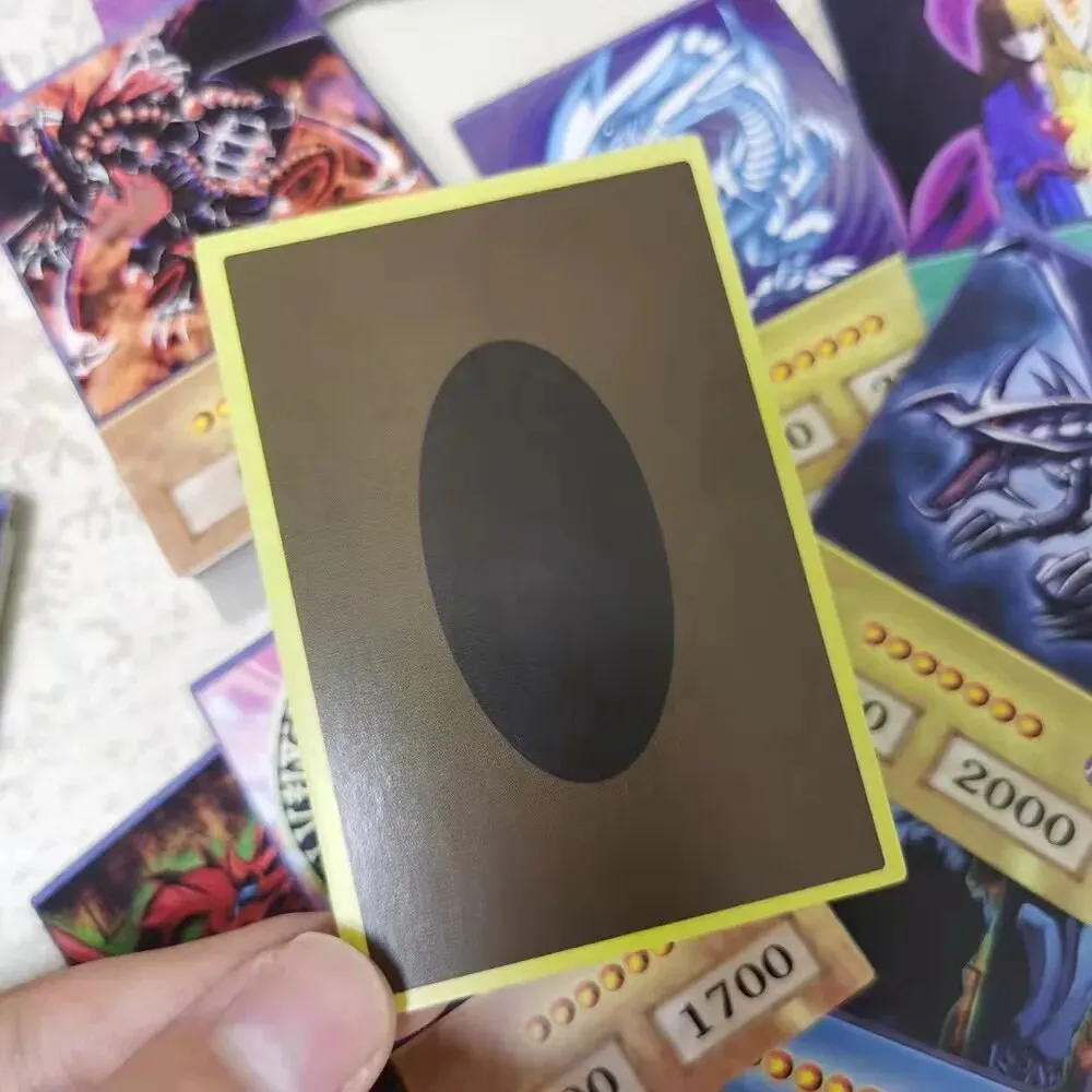 Anime Cards Yu-Gi-Oh Anime Cards Blue Eyes Dark Magician Exodia Obelisk Slifer Ra Yugioh DM 100pcs DIY Card Kids Christmas Gift