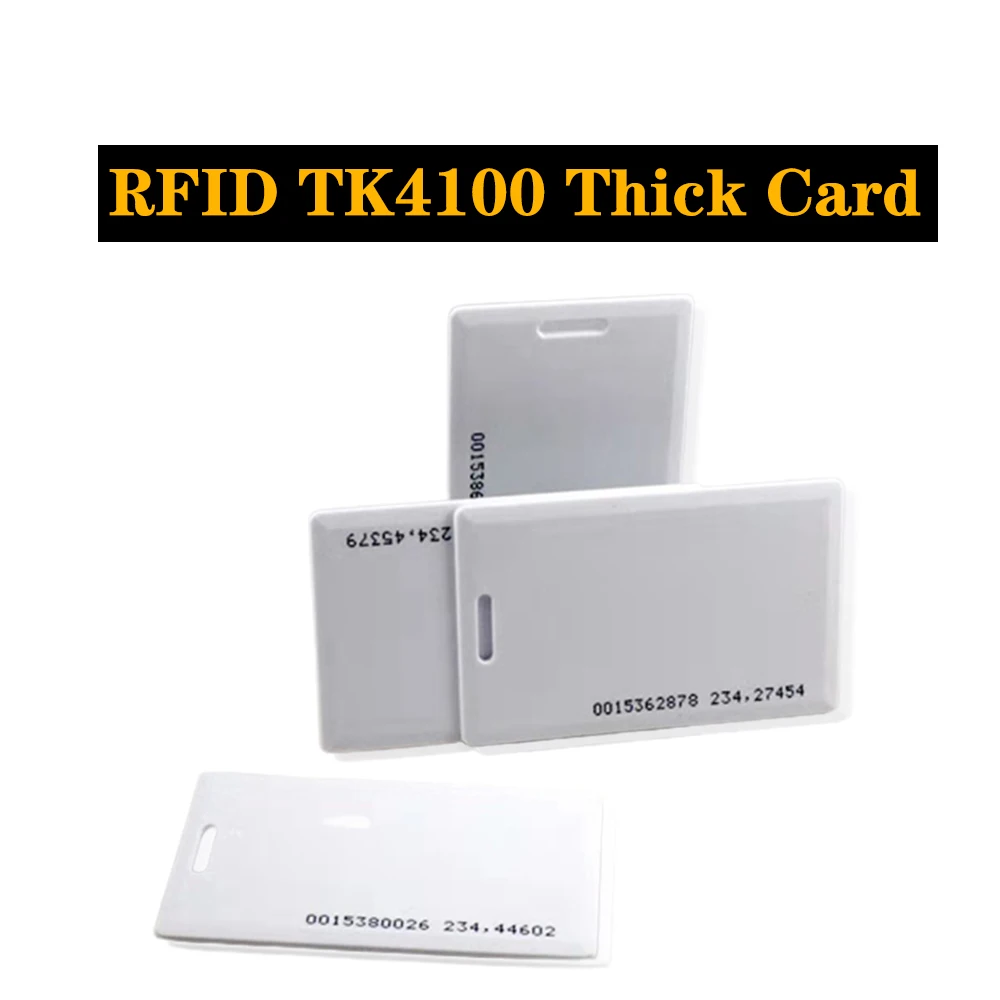 RFID TK4100 읽기 전용 두꺼운 카드, 승인 액세스 제어 시스템, Em4100 태그 ID, 125kHz 배지, 재기록 불가능 토큰, 5 개, 10 개 
