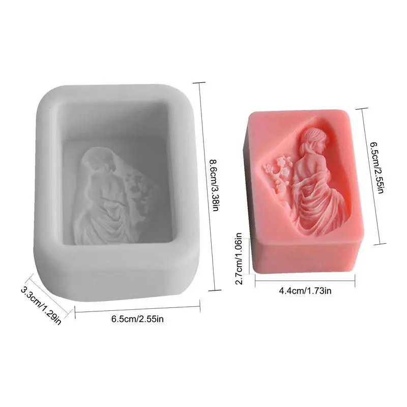Girl Soap Molds For Soap Making Silicone Wax Making Molds Concrete Mould For Table Decorations Reusable Plaster Moulds Art Craft