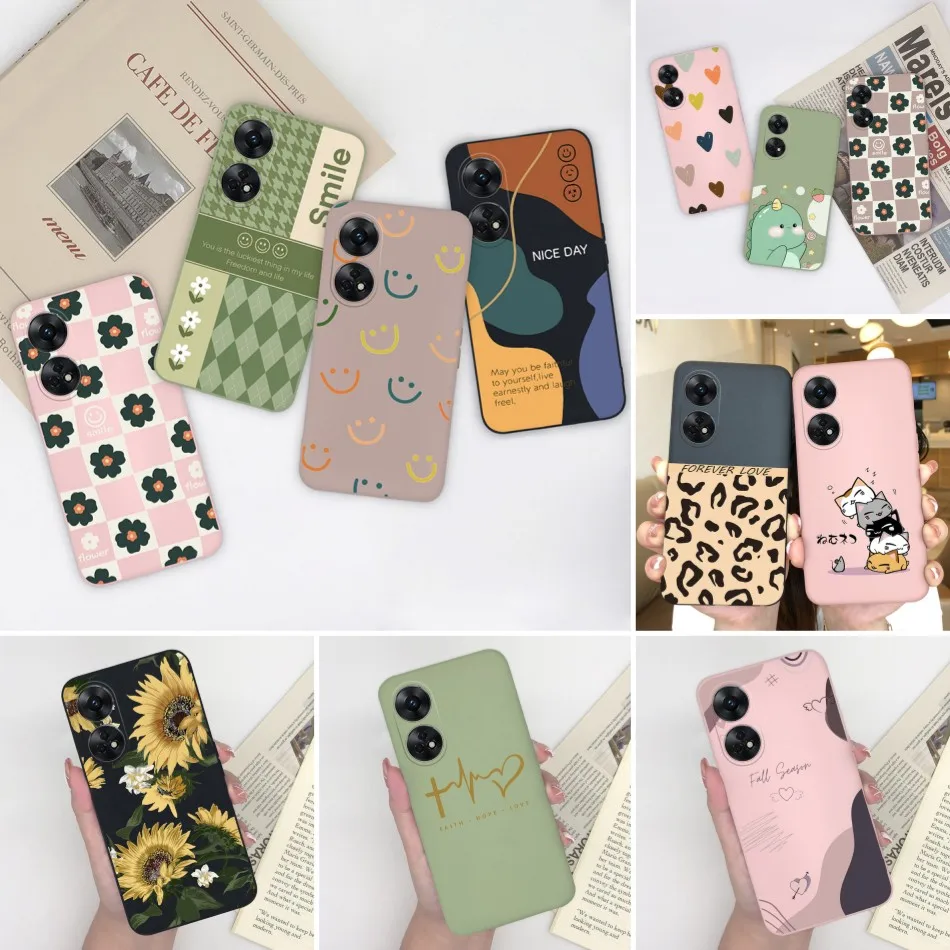 Custodia SEAHAI Per Oppo Reno 8T 4G - Cover Sottile Con Effetto Gradiente Blu/rosa - TPU Antiurto Trasparente