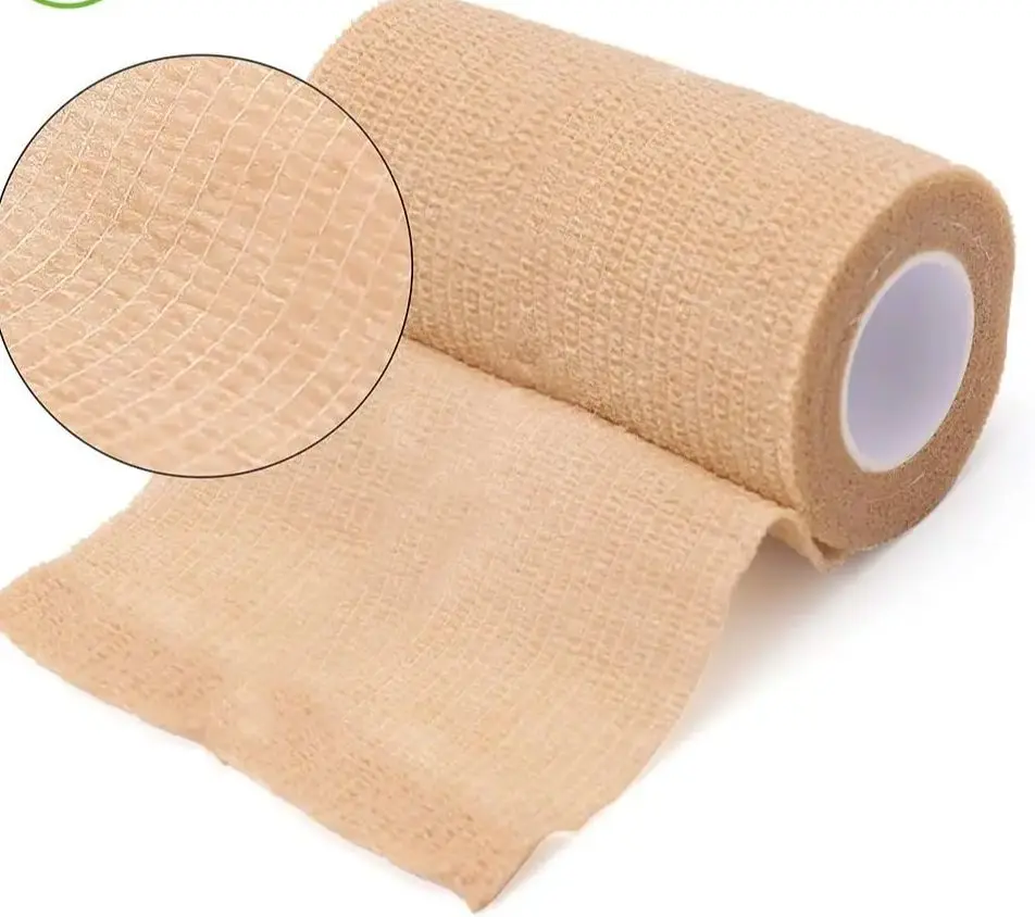 Description Picture 3 of itemSelf Adhesive Bandage Wrap Tape Cohesive Bandage Highly Breathable Elastic Bandage Athletic Nonwoven Tattoo Handle Bandage