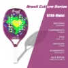 INSUM-Beach Tennis Racket with EVA Soft Full Carbon Fiber Surface, Men and Women 2