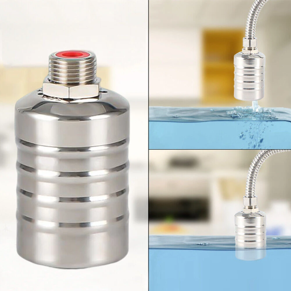 

Stainless Floating Ball Valve Automatic Water Level Control Valve 1/2 Upper Water Inlet Water Tank Water Tower Shutoff Valve
