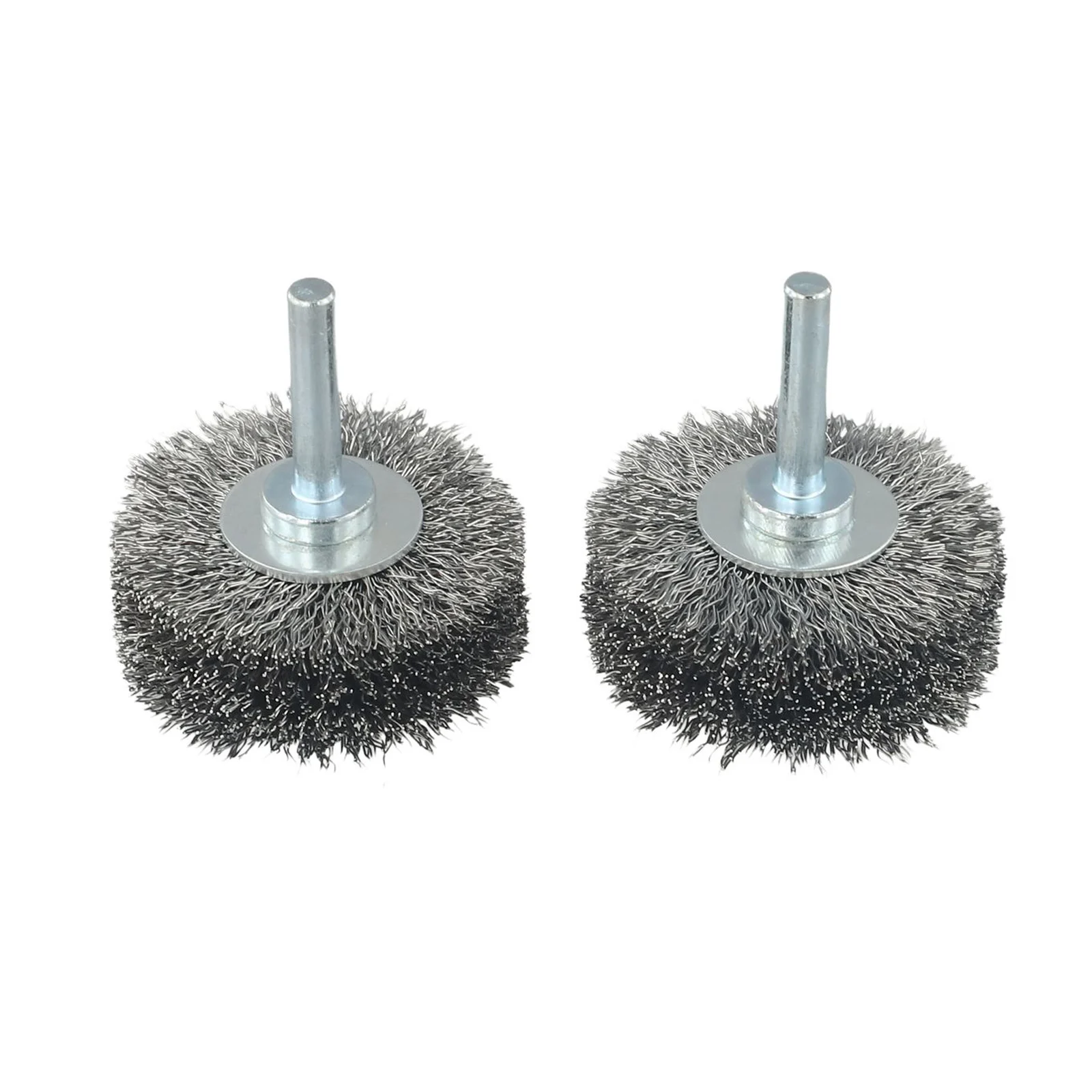 

Tools Wire Brush Rotary Tool Stainless Steel Wire Wheel 1/4\" Shank 2pcs For Die Grinder Drill Silver 50mm Dia