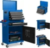 Tool Chest, 5-Drawer Rolling Tool Storage Cabinet with Detachable Top Tool Box, Liner, Universal Lockable Wheels, Adjusta 1