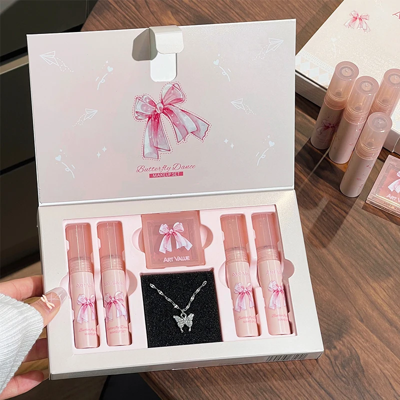 مجموعة أحمر شفاه غير لامع من بوكس، مكياج شفاه مخملي، ملمع شفاه طبيعي، مرطب 6