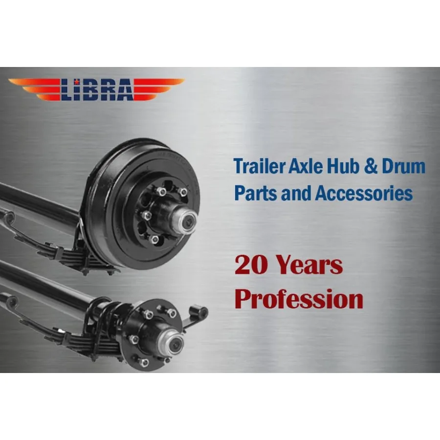 Trailer Hub Drum Kits 6 on 5.5 B.C. with 12x2 SelfAdjusting Electric Brakes for 6000 Lbs Axle Ideal for HeavyDuty Cargo Transpo