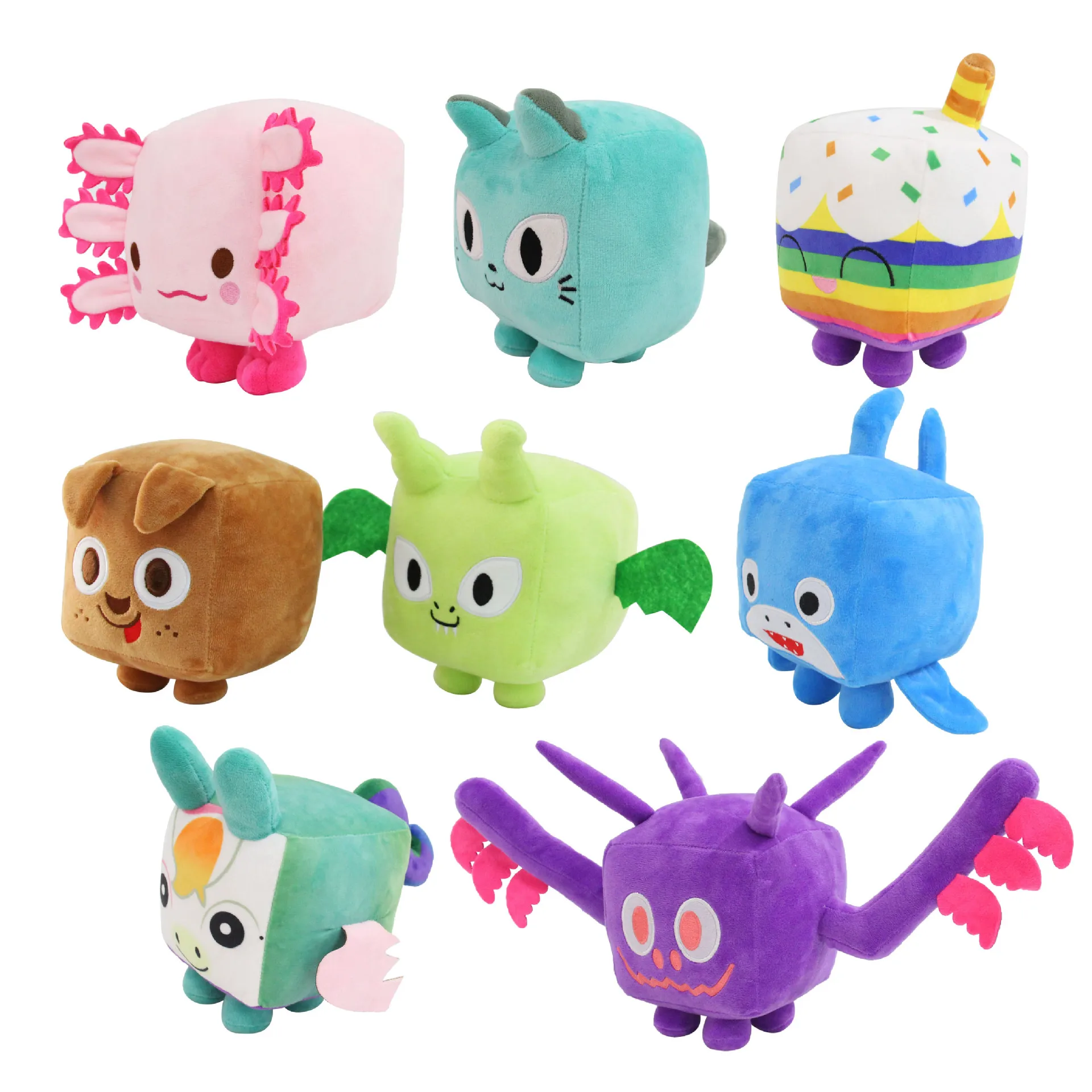 Big Games Pet Simulator X Cat Axolotl Dog Plush Stuffed Doll Toy Kids Cute Gift