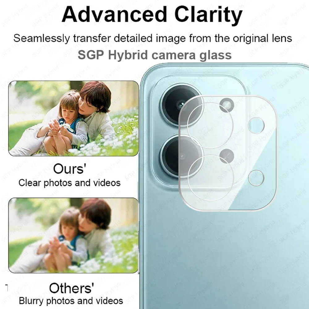 2Pcs 3D Clear Camera Glass Protector For Xiaomi Redmi 15C Redmi15C Redmy 15 C C15 4G 5G HD Back Lens Case HD Phone Camera Cover 5