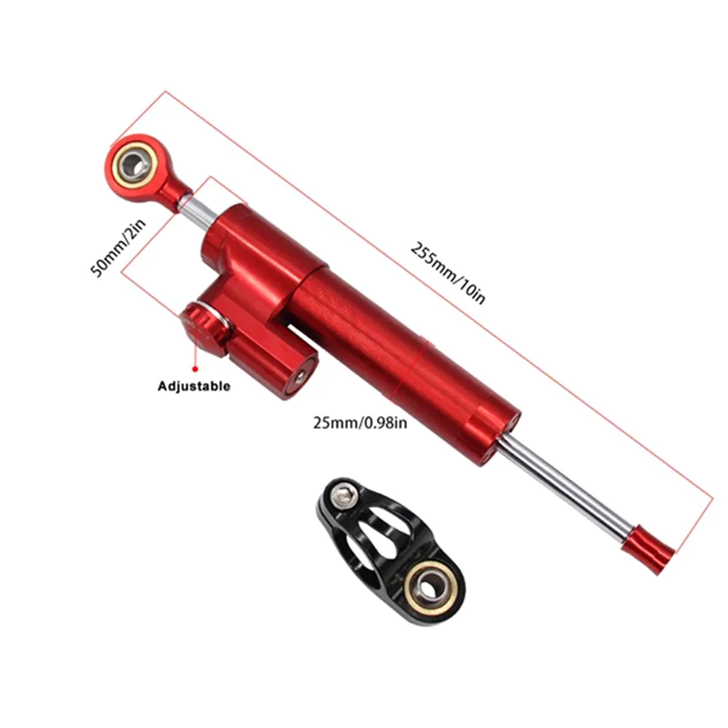 Adjustable Steering Damper for Dualtron Thunder DT3 Zero 10X Electric Scooters Stabilizer Dampers Accessory Red