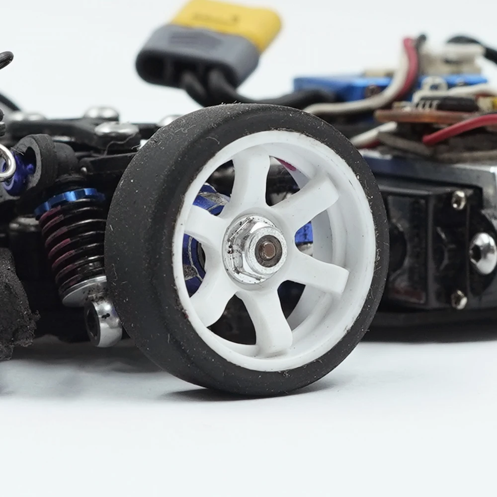 Yeah Racing Plastic Wide Rim Set (Offset 0 + 1 + 2 + 3) Bianco Per 1 - Foto 2