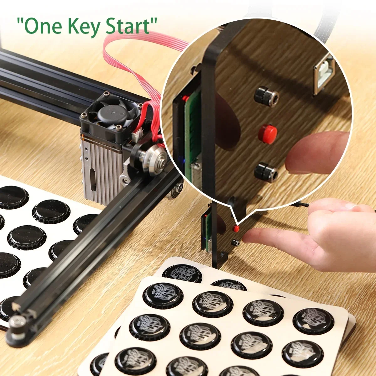 NEJE 5 PLUS A40640 Lasergravurmaschine Professionelle Desktop-CNC-App für Holz, Stahl, Leder DIY-Gravur und -Schneiden DIY-Werkzeuge – Detail 11