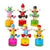 Cute Creative Swing Wooden Clown Dancing Desktop Toys 4.33x1.57"  1