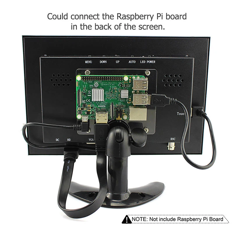 Elecrow Raspberry Pi Touchscreen 10.1 Inch Display IPS LCD 1280x800 FULL HD Monitor TFT VGA LCD Built-in Speaker Laptop Screen