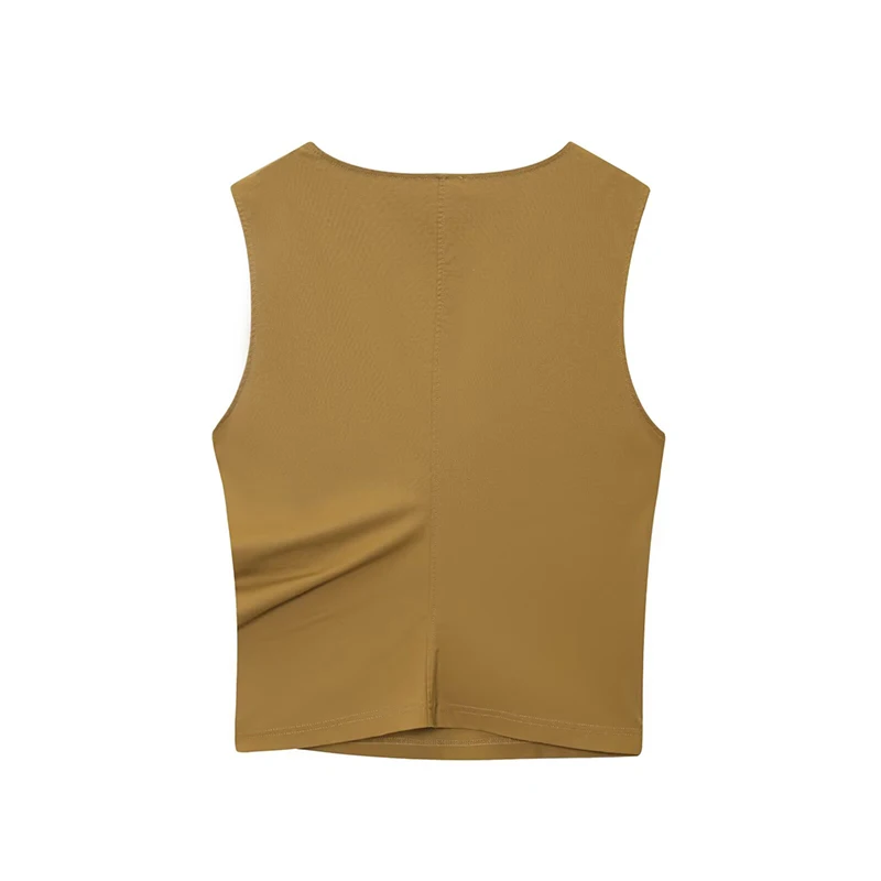 2025 Casual Chic Women Tank Top Boat Neck Sleeveless Short Tops New Fashion Spring Summer Versatile Commuter Top