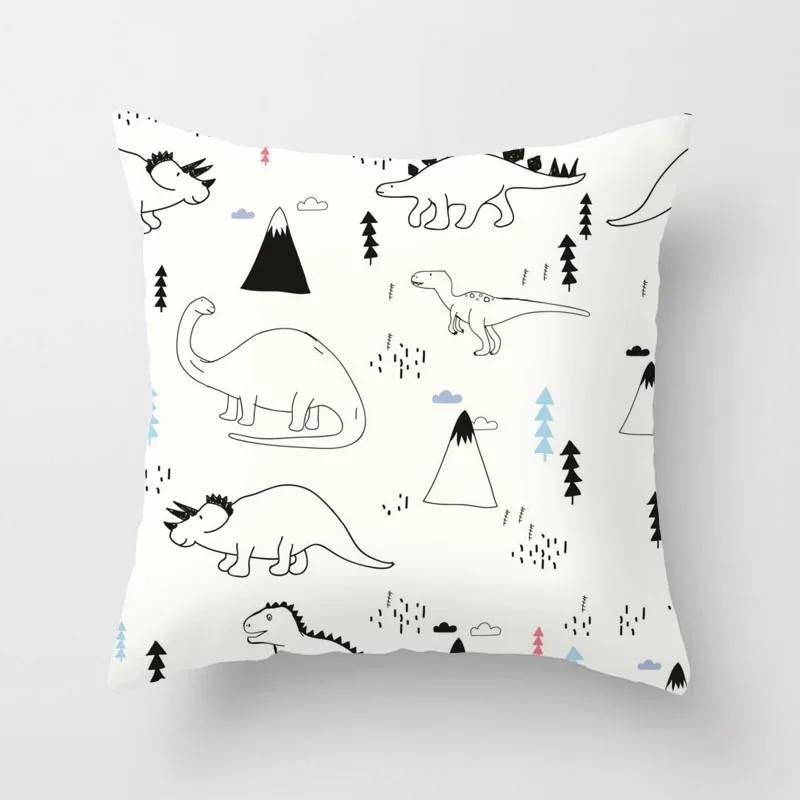 

Dinosaur Sofa Pillow Cover Cushion Cover 40x40cm Pillowcase Cushion Case Sofa Bed Home Decor Living Room Car Office