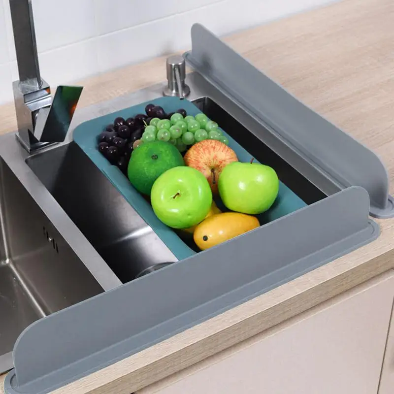 Silicone Kitchen Sink Splash Guard Protector Baffle
