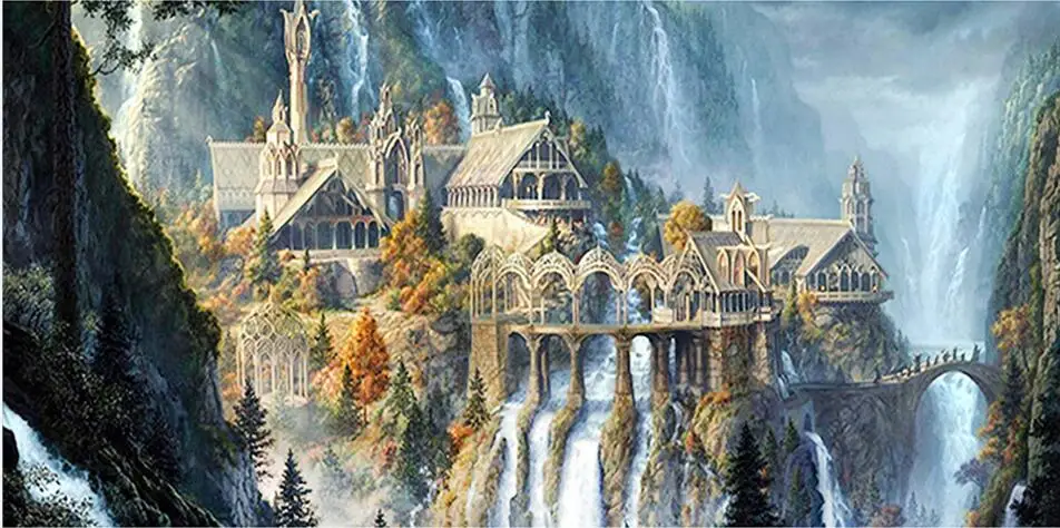 Diamond Painting Cross Stitch Kits DIY Landscape Printed Embroidery Needlework 40x80cm Home Decoration DM2040 