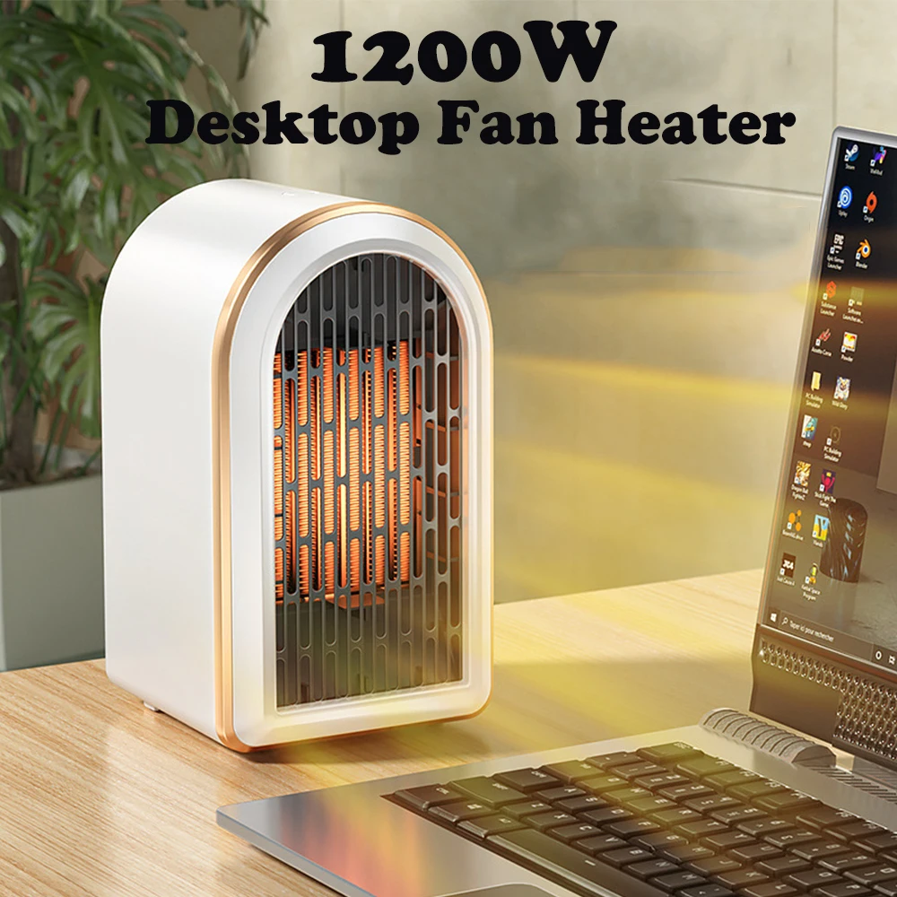 Mini Desktop Heater Pro X For Room 1200W PTC Heating Portable Electric Fan  Heater Home Office Warmer Dumping Power Off Radiator - AliExpress