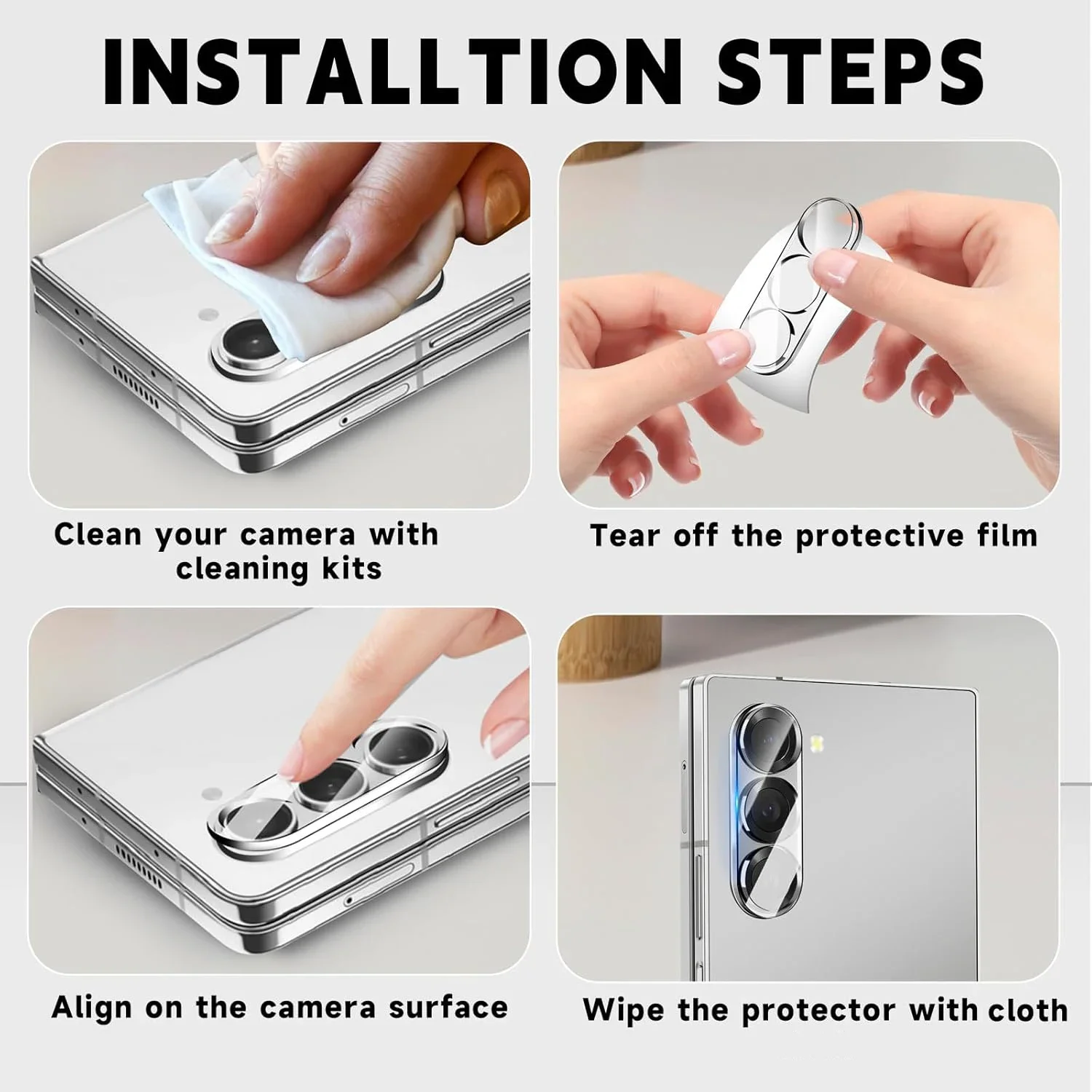 Premium Glass Camera Protectors | HD Tempered Lens Films for Samsung Galaxy Z Series