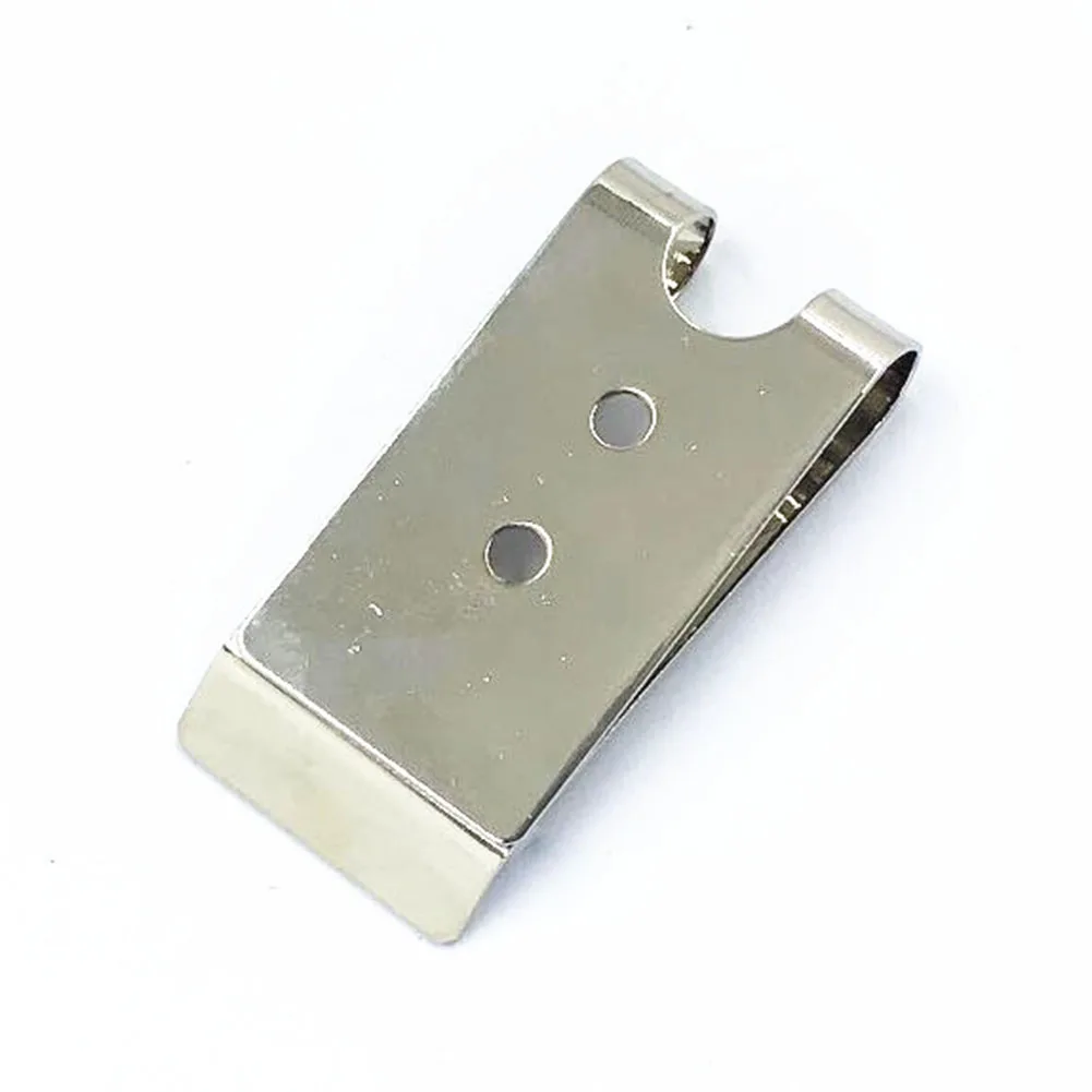 Metal Belt Clip Holster Sheath Belt Clip Double Holes Clasp Spring Buckle Hook Loop Clasp Accessories for Belt Bag Leather DIY