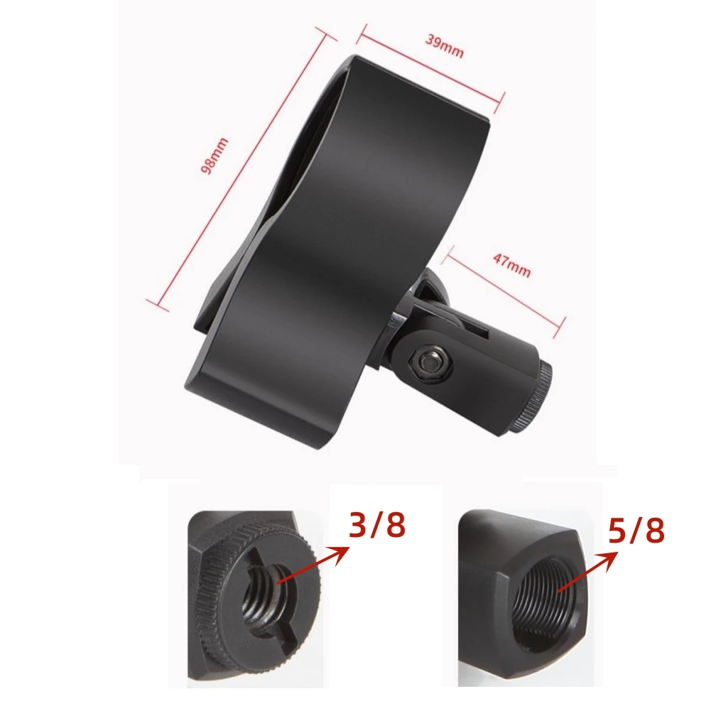 Universal Microphone Clip Mic Holder Handheld Microphone Wireless/Wire Fixed Head Stand Clips Adapters