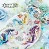 2m Laser Holographic Silvery Mermaid PET Washi Tape Starfish Transparent Roll Stickers Decorative Tape For Scrapbooking Journal 2