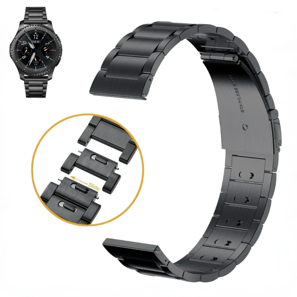 22mm Metal Strap For Samsung Galaxy Watch 3 46mm/Huawei Watch GT2 46mm Quick Release Bracelet Wristband Beltfor Amazfit GTR 47mm