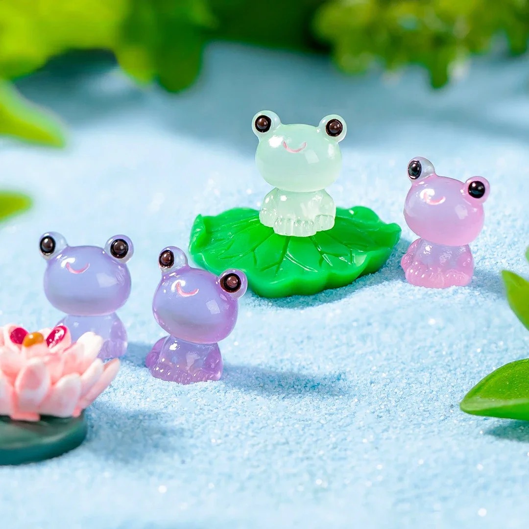 10/20/50pcs Luminous Frogs Mini Figurine Micro Landscape