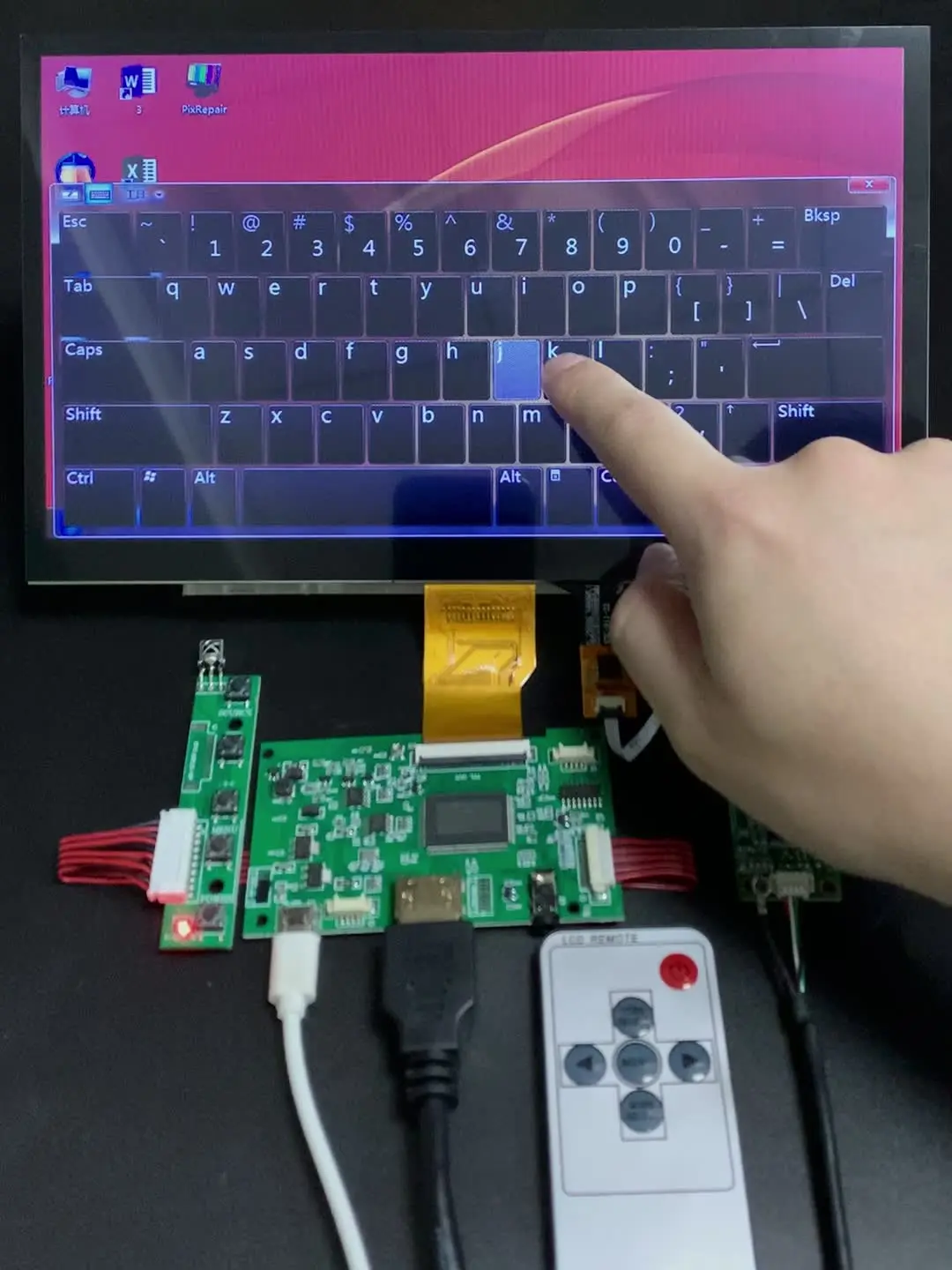 10 1 дюймовый 1024*600 ЖК-экран монитор драйвер платы управления аудио дигитайзер