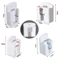 Support de prise de téléphone portable avec télécommande de climatiseur blanc universel, boîte de rangement murale pour climatiseur TV 5