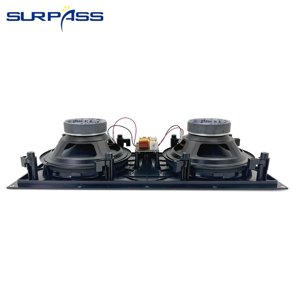 8″*2 fiber glass 200W big power fiber glass wooferTwo-Way in Wall Rectangle Speaker audience for Public Address Background Music 6