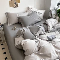 Gray Home Textile Comforter 100% Cotton Duvet Cover Set Bedding Sheet Quilt Cover Pillowcase Soft Breathable Bedspread Bed Linen 3