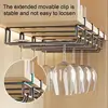 Wine Glasses Holder Under Cabinet Stemware Hanging Rack Bartender Organizer Glass Goblet Iron Rack Bar Kitchen gadgets 1