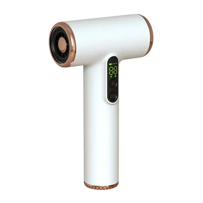 CFJ-4 Portable Wireless Hair Dryer USB Charging Display Screen Hair Dryers for Dormitory/Travel Strong Wind Low Noise 3 Gears 6