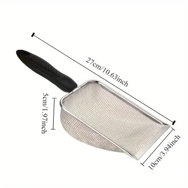 1PC Heavy-Duty Metal Pet Scoop - Easy-to-Clean Stainless Steel Scraper for Pet Waste 2