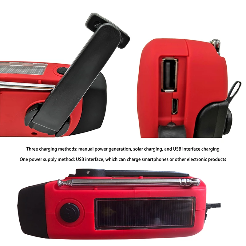 Emergency Hand Crank Radio With LED Flashlight 6