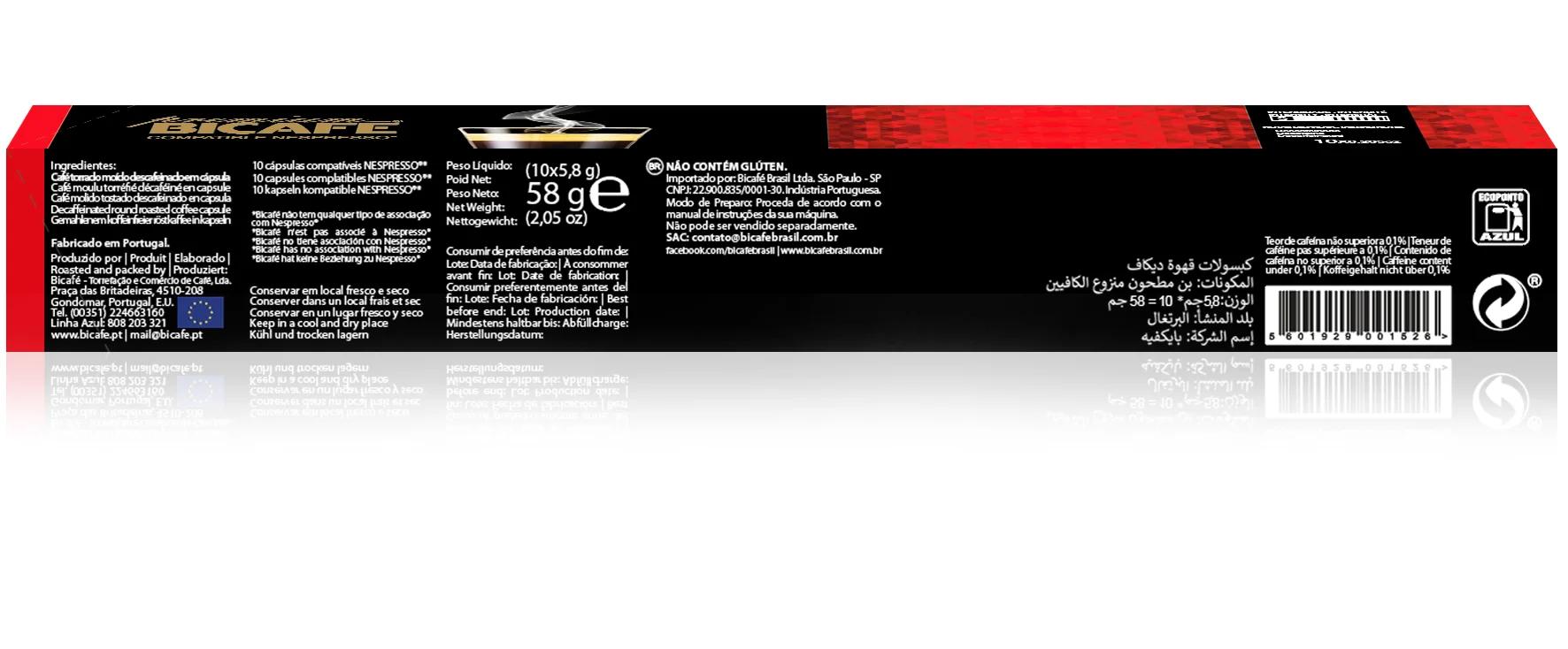 Cápsula Bicafé Premium Descafeinado P/ Máquinas Nespresso*