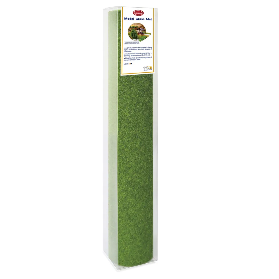 Tapis D'herbe Miniature 20x20 Cm (lot De 8) - Gazon Artificiel 8 Mm Pour Maquettes, Décors, Maisons De Poupée Ou Terrariums