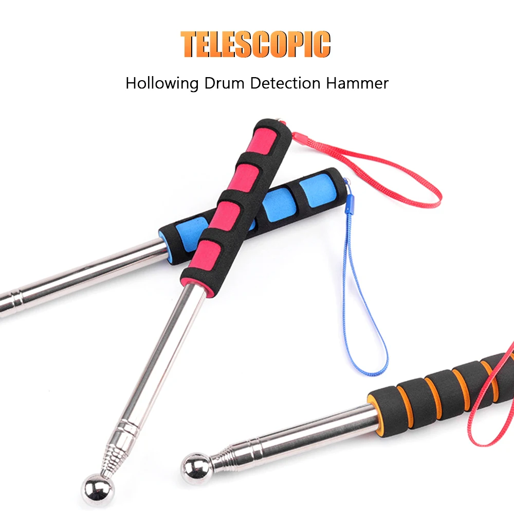 Hollow drum hammer empty drum hammer telescopic hollowing drum detection hammer tile hollow checker thickened adjustable rod house decoration inspection